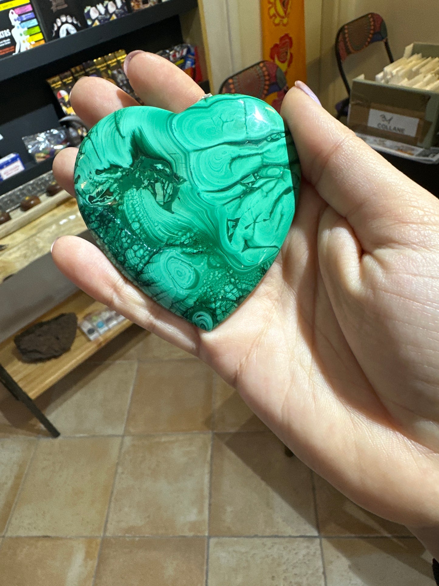 Cuore in malachite
