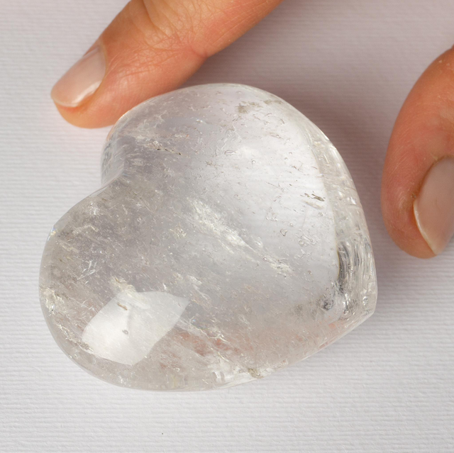 Cuore di quarzo ialino