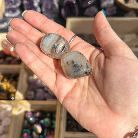 Agata naturale burattata