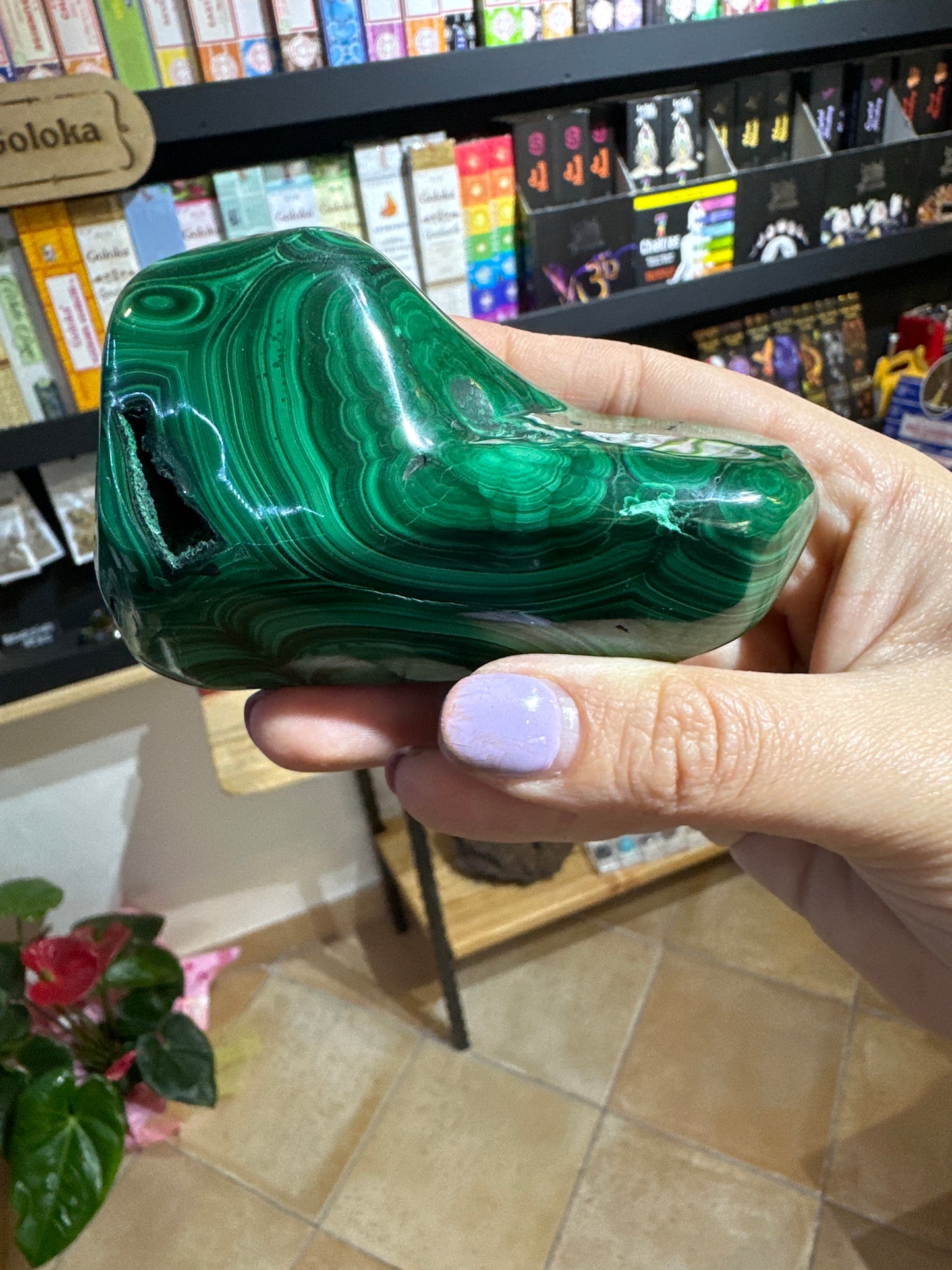 Malachite Freeform levigata