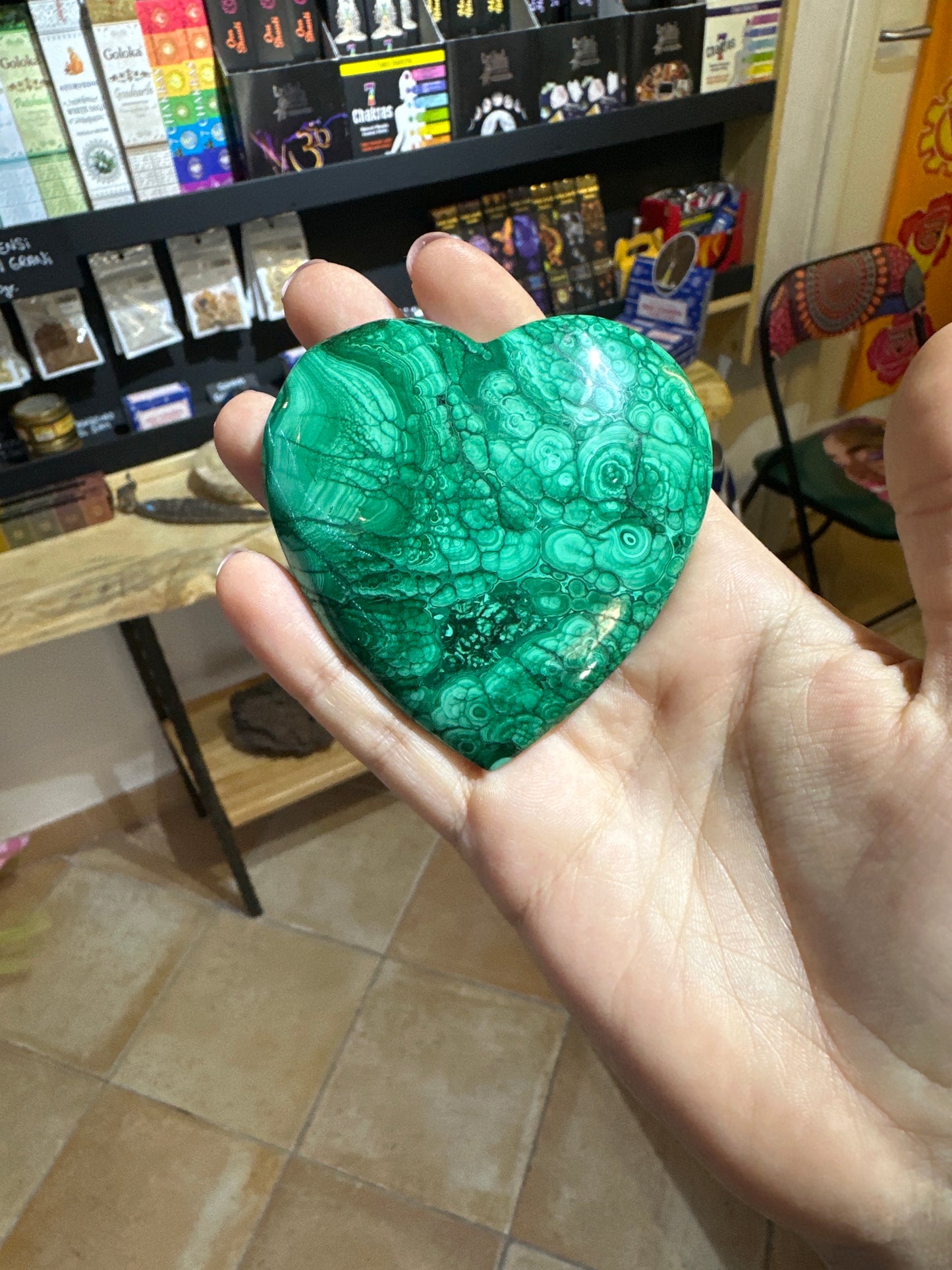 Cuore in malachite