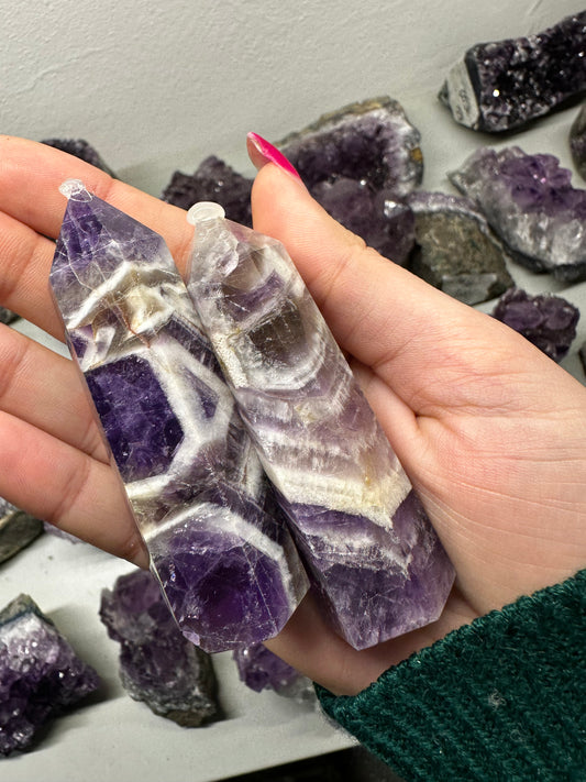 Prisma di ametista chevron