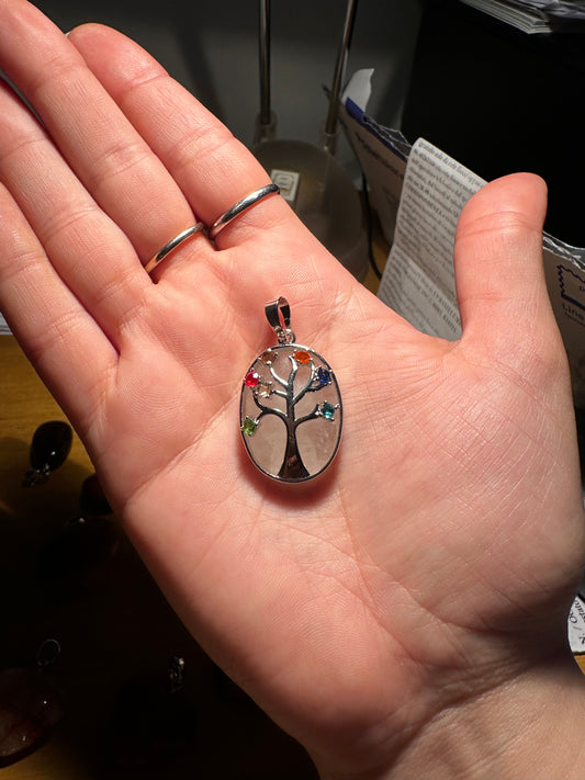 Ciondolo di Cristallo di rocca (albero della vita)