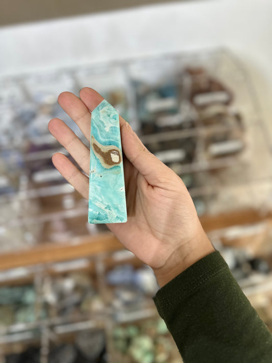 Torre in Aragonite blu