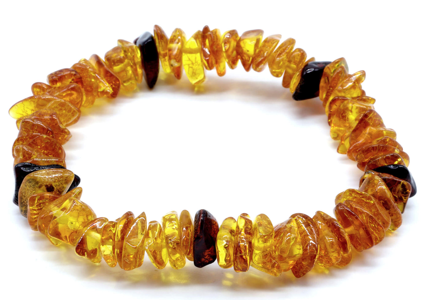 Bracciale elastico di Ambra Baltica in chips