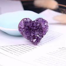 Cuoricini di ametista in drusa taglia xs