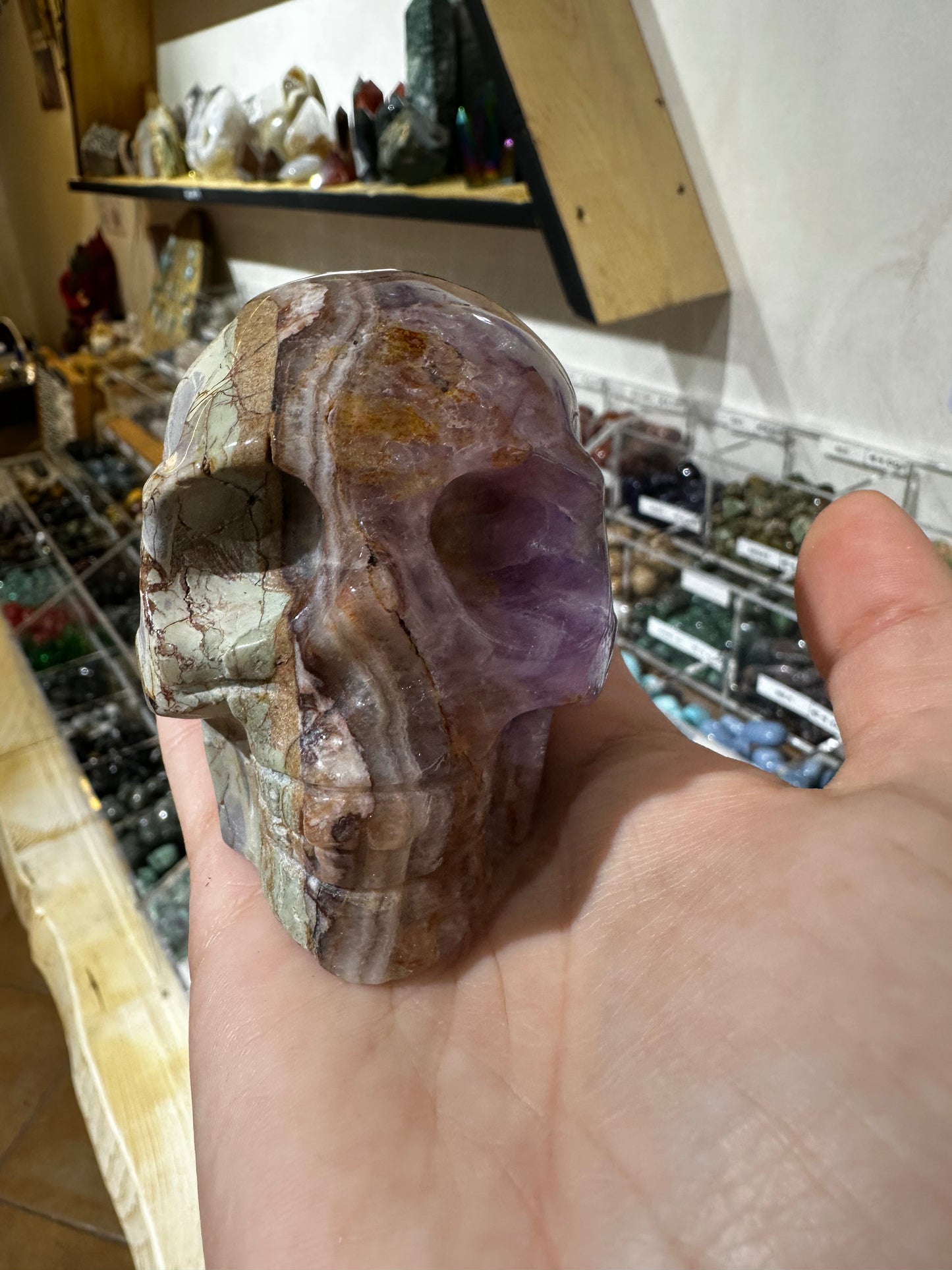 Teschio in Ametista e Agata
