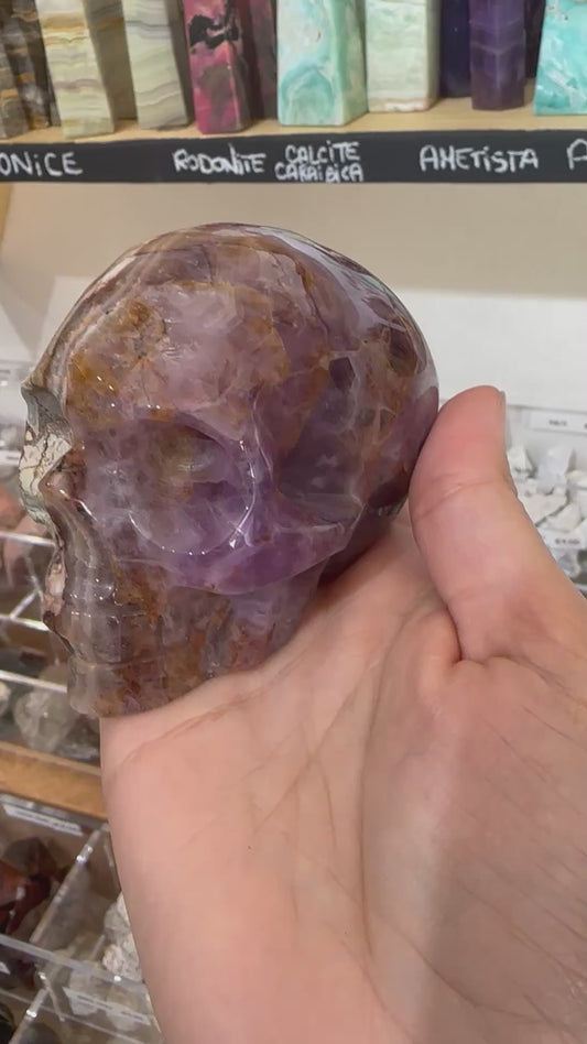 Teschio in Ametista e Agata