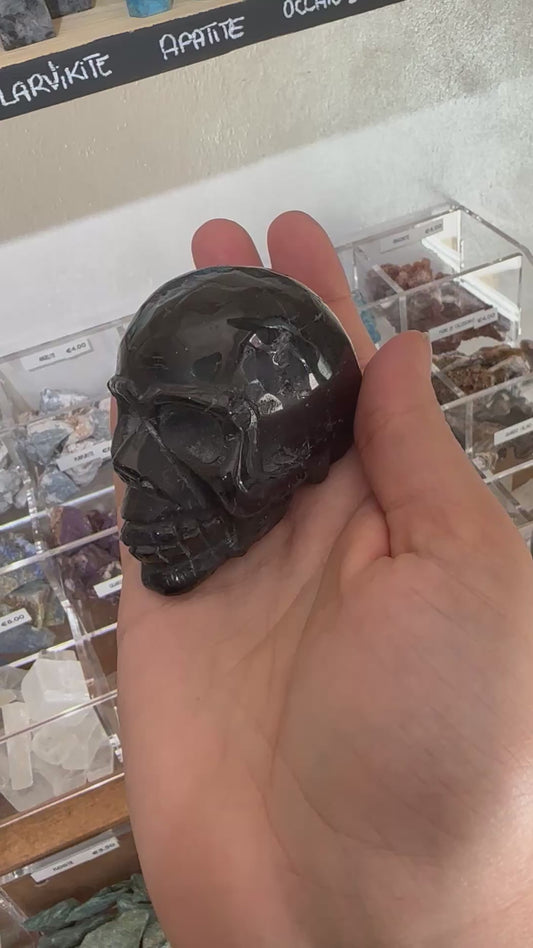 Teschio in Tormalina Nera